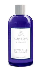 Douche florale bleu roi