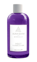 Douche de fleurs violettes