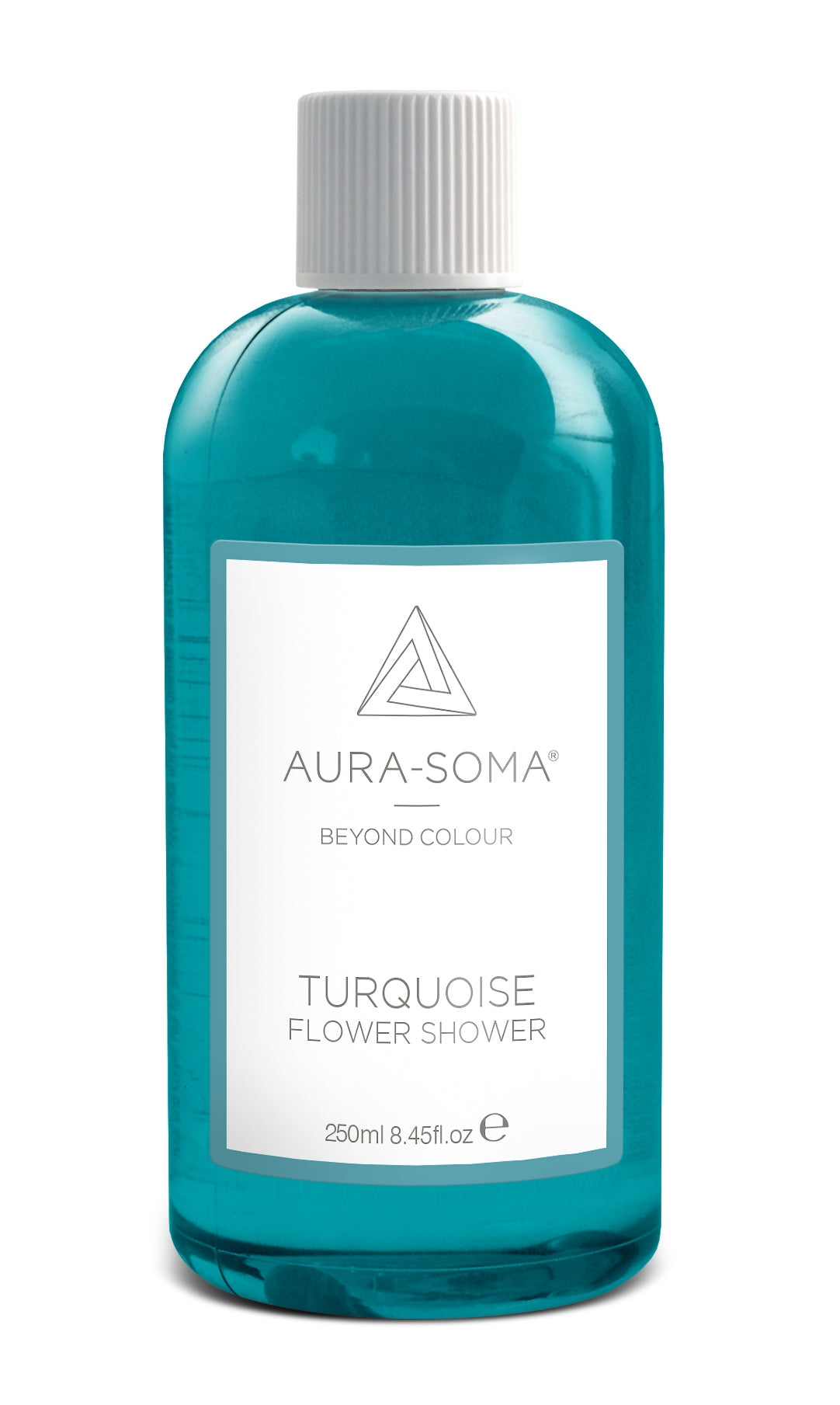 Douche fleurie turquoise