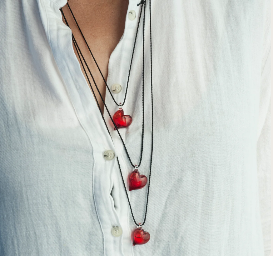 Pendentif Cœur Passionné - Rouge